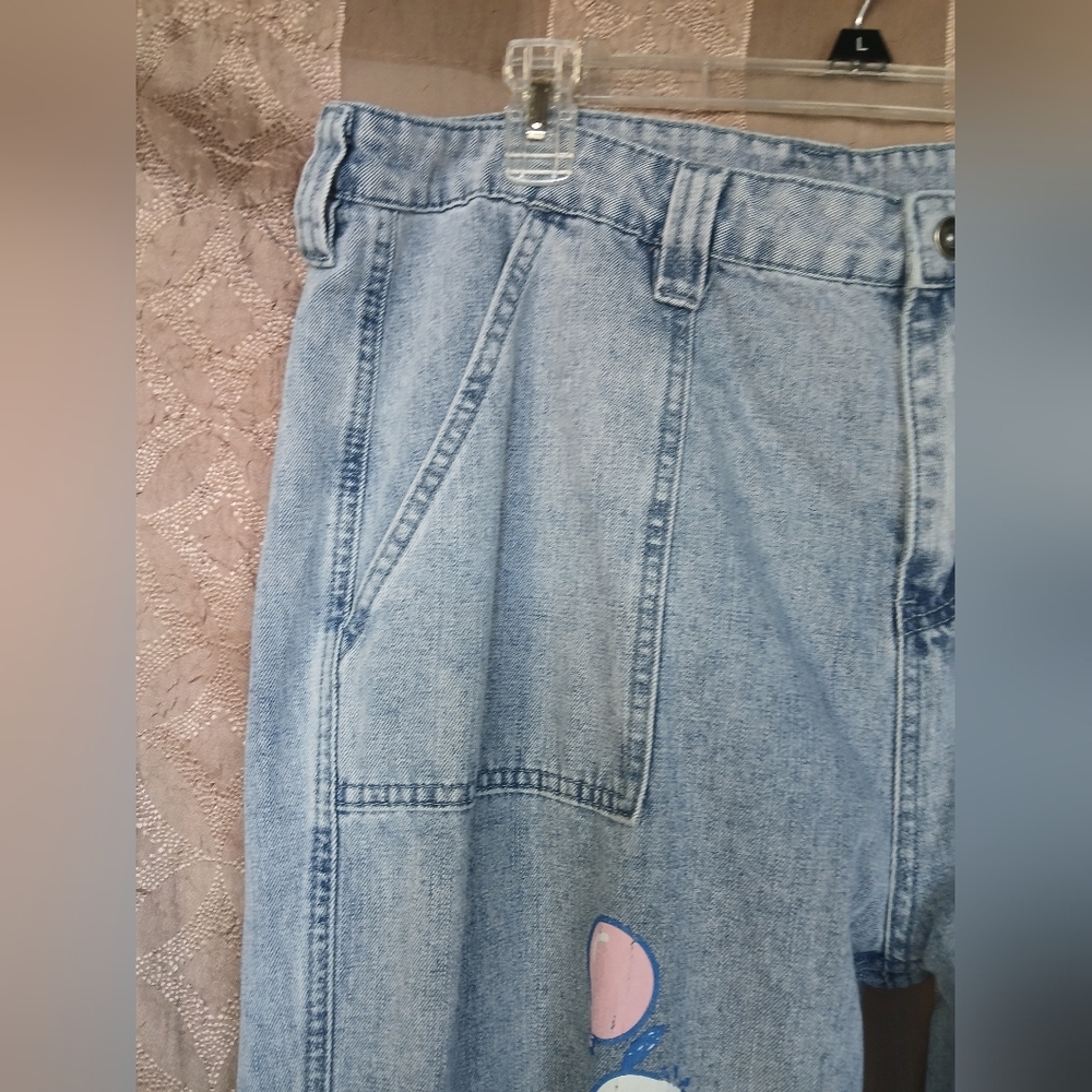 💎 Hello Kitty And Friends Women's Balloon Denim Cargo Pants - Picture 14 of 14